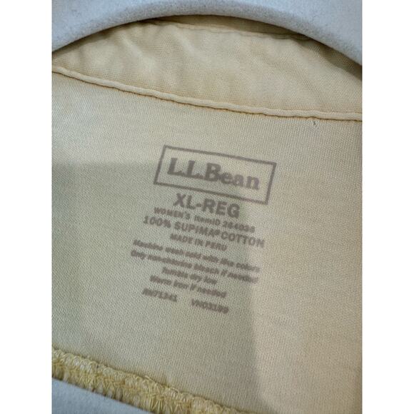 L.L. Bean 100% Supima Cotton Button Up Blouse Size XL - few spots - Picture 7 of 8